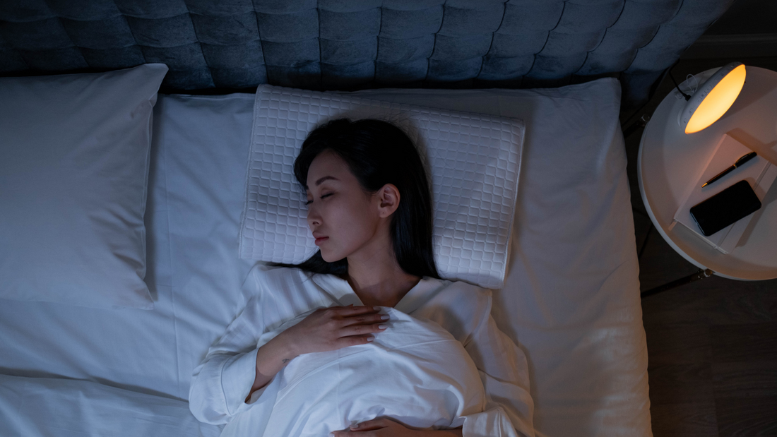 woman sleeping in bed after taking twilight by peach perfect